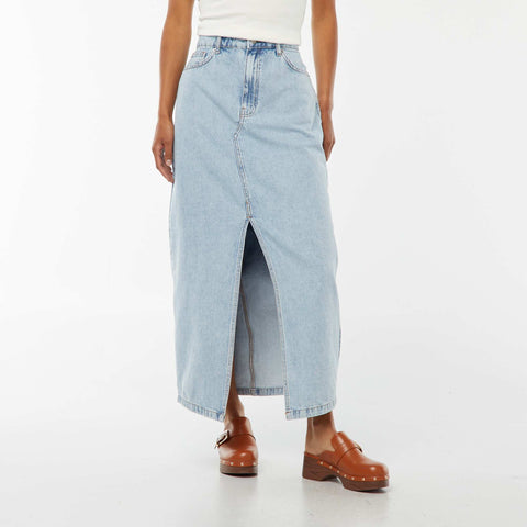 Jupe longue en jean