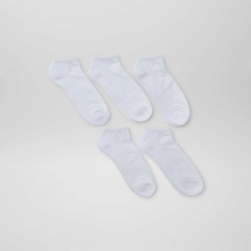 Lot de 5 paires de chaussettes invisibles