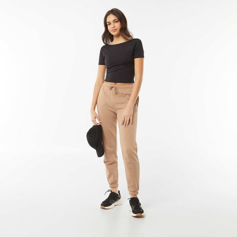 T-shirt cropped en maille stretch et avec dos nu