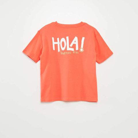 T-shirt imprimé recto/verso manches courtes