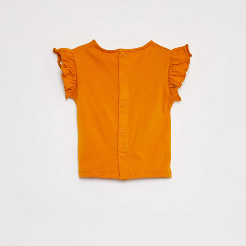 T-shirt à manches courtes volantées