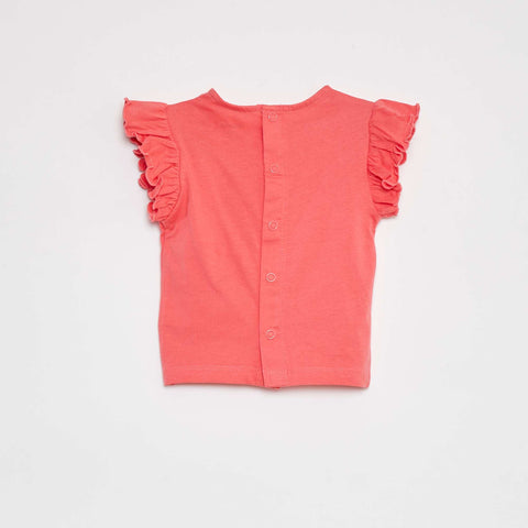 T-shirt à manches courtes volantées