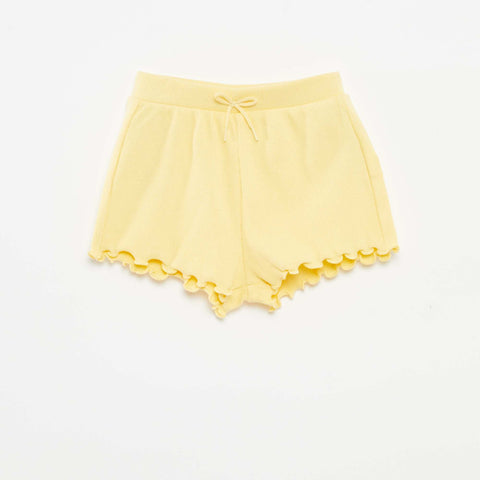 Lot de 2 shorts unis en maille côtelée