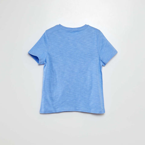 T-shirt col tunisien manches courtes