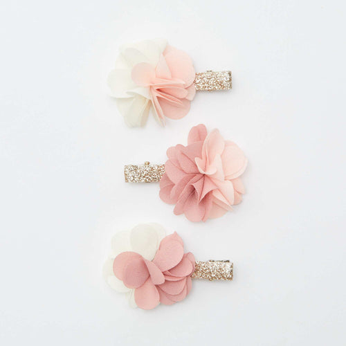 Lot de 3 pinces croco à fleurs