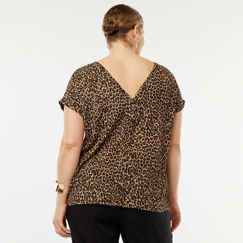 T-shirt fluide en maille gaufrée