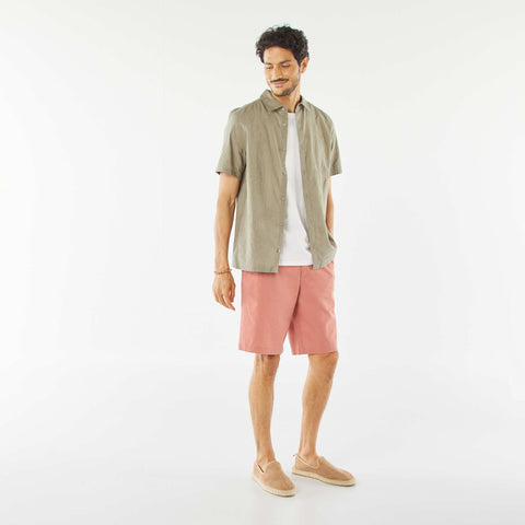 Chemise manches courtes à motifs brodés