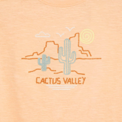 T-shirt avec découpes fantaisies et broderies