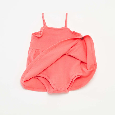 Robe à bretelles avec body intégré