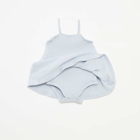 Robe à bretelles avec body intégré