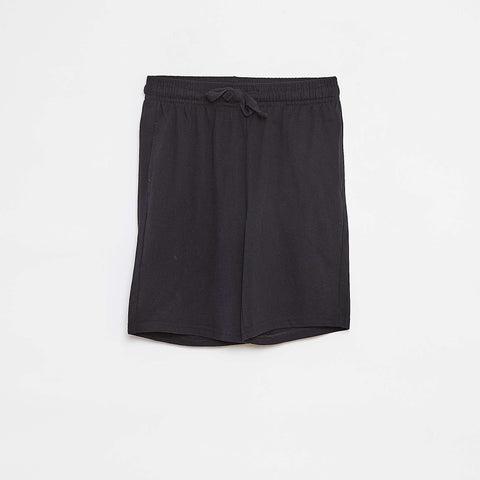 Short en molleton léger uni à 2 poches