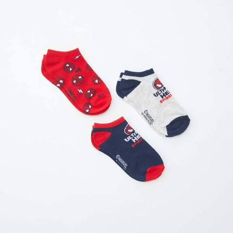 Lot de 3 paires de chaussettes invisibles 'Spider Man' 'Marvel'