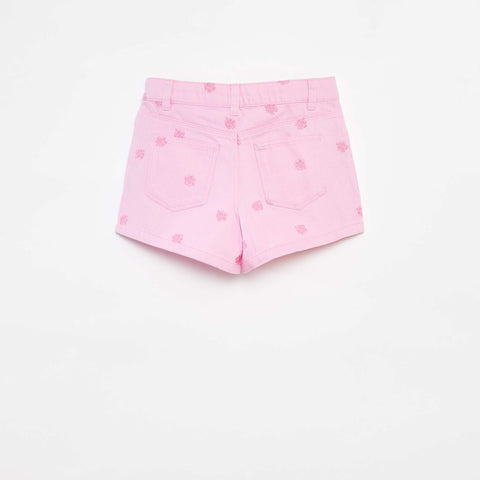 Short en twill avec taille ajustable