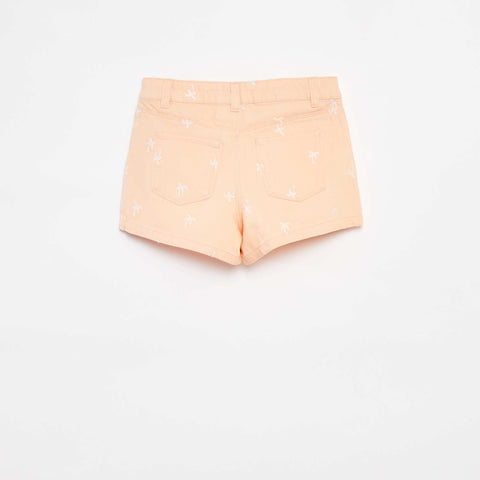 Short en twill avec taille ajustable