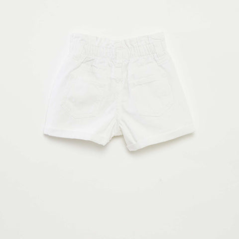Short en jean avec revers à la base