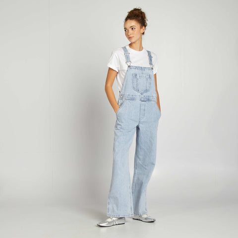 Salopette denim bretelles ajustables