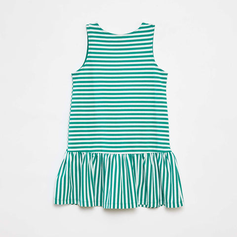 Robe sans manches avec volants