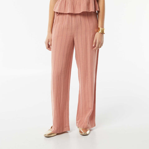 Pantalon large et fluide avec motif