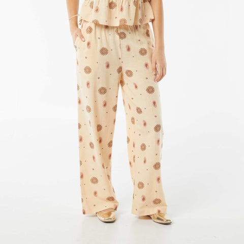 Pantalon large et fluide avec motif