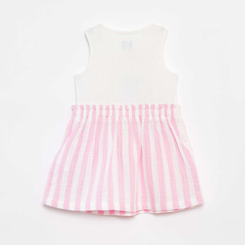 Robe sans manches rayée
