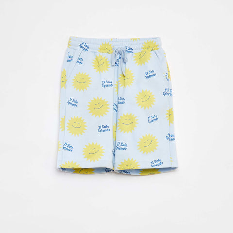 Bermuda en molleton léger à motif