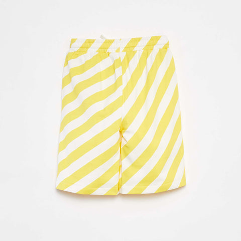 Bermuda en molleton léger à motif