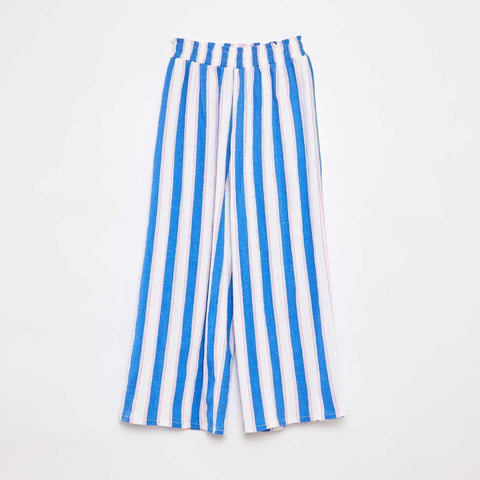 Pantalon à motif rayé coupe large