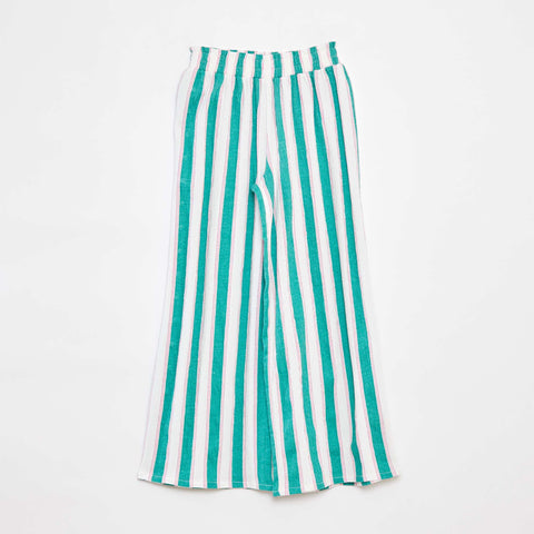 Pantalon à motif rayé coupe large