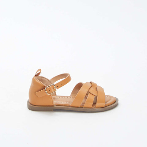 Sandales multiples brides avec talons fermés
