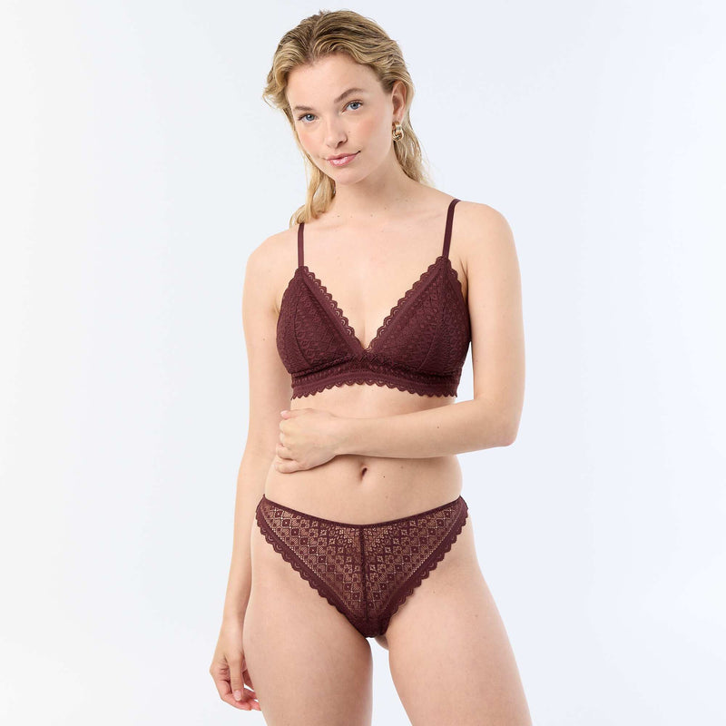 Soutien-gorge triangle en dentelle