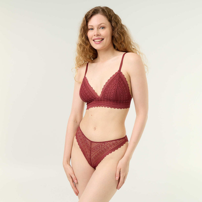 Soutien-gorge triangle en dentelle