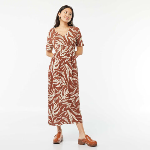 Robe midi en maille crêpe