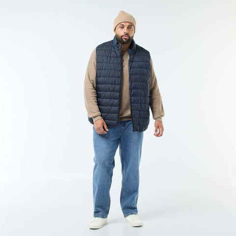 Doudoune légère sans manches à col montant