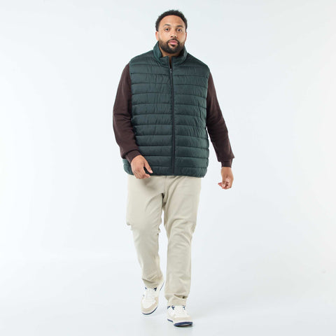 Doudoune légère sans manches à col montant