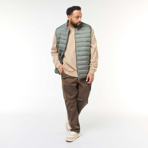 Doudoune légère sans manches à col montant