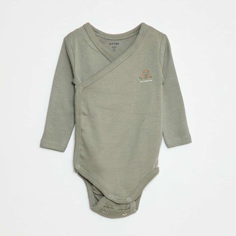 Lot de 3 bodies à manches longues avec ouverture pressionnée