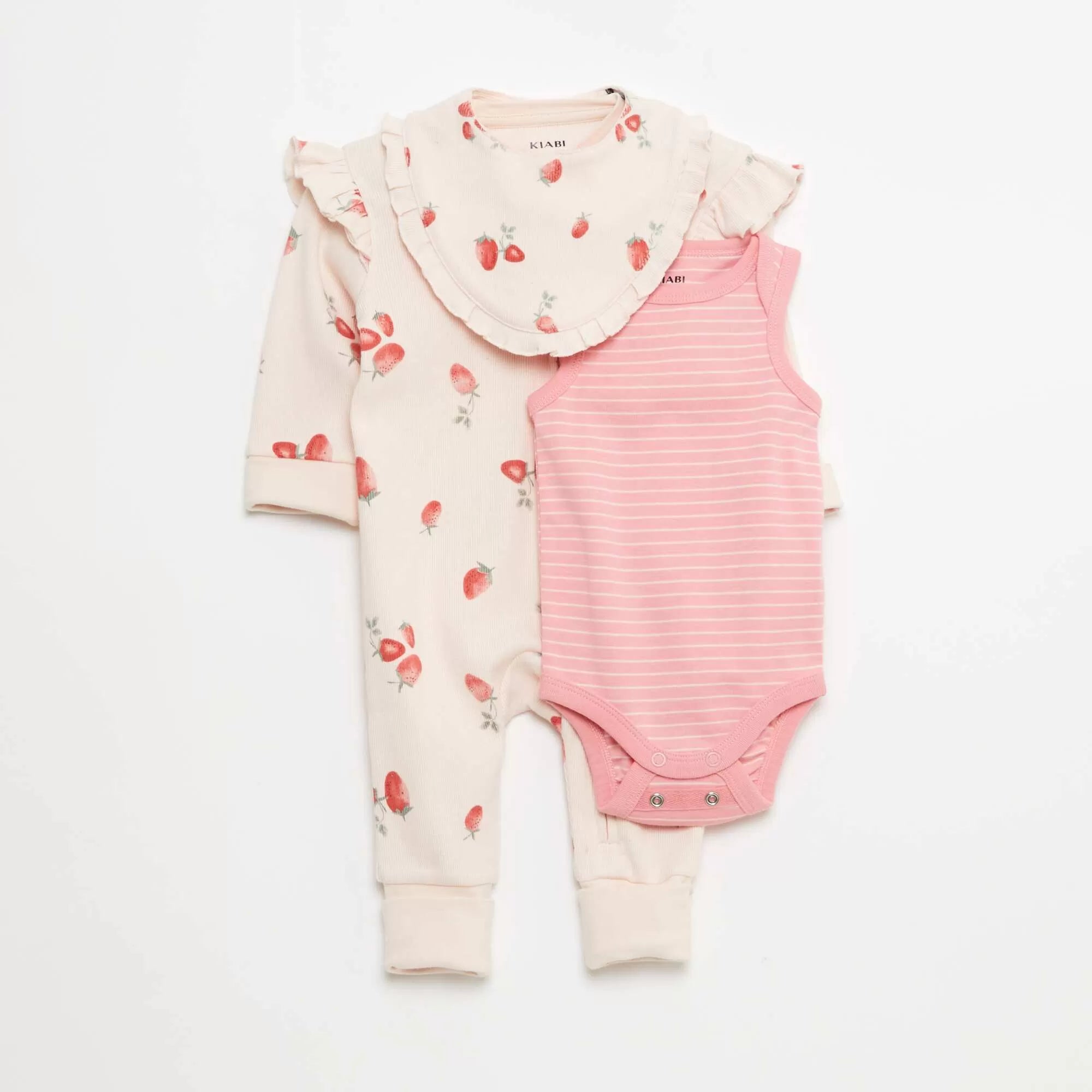 Ensemble dors-bien + bavoir + body - 3 pièces