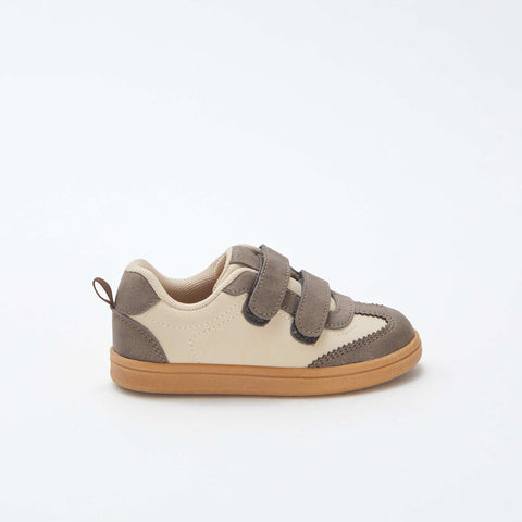 Baskets bicolores à scratchs