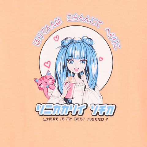 T-shirt imprimé manches courtes et col rond