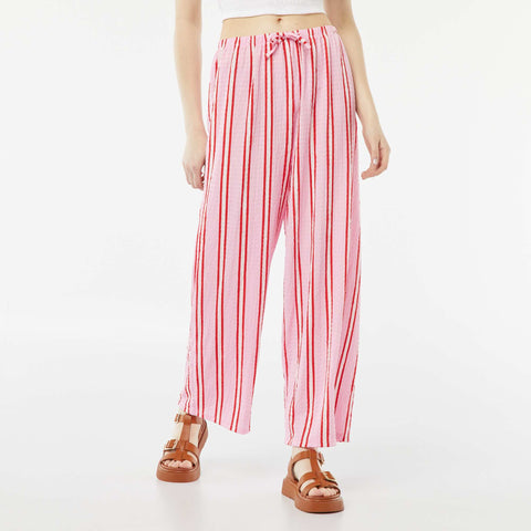 Pantalon large en maille gaufrée