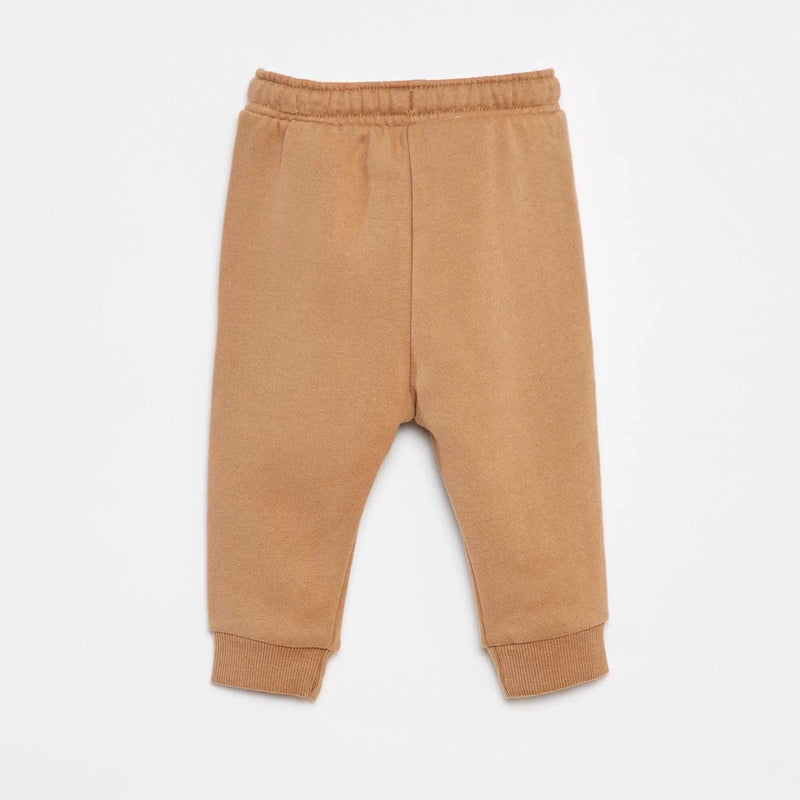Pantalon jogging uni avec taille élastiquée