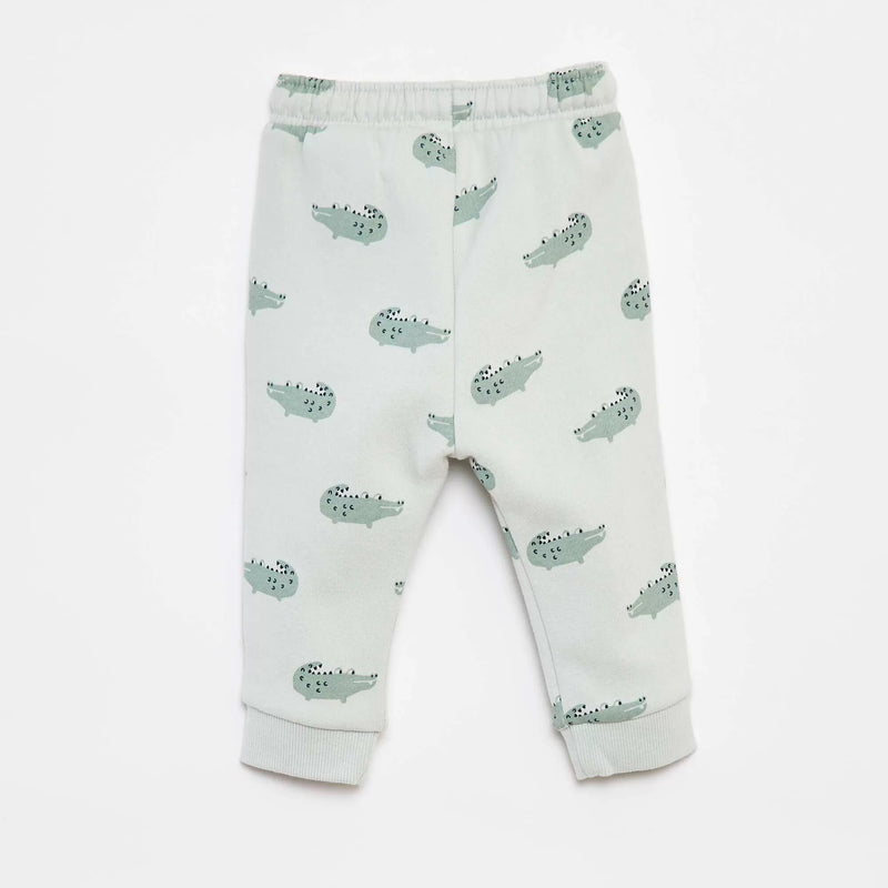 Pantalon jogging uni avec taille élastiquée