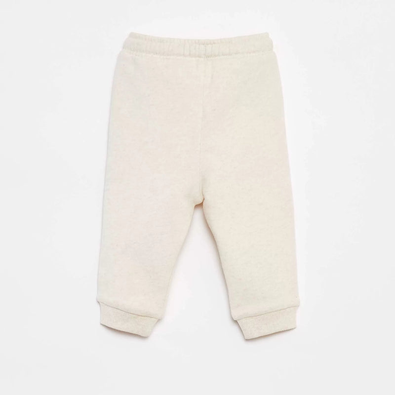 Pantalon jogging uni avec taille élastiquée