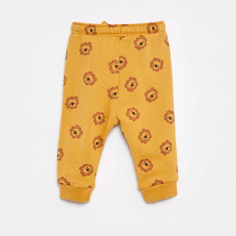 Pantalon jogging uni avec taille élastiquée