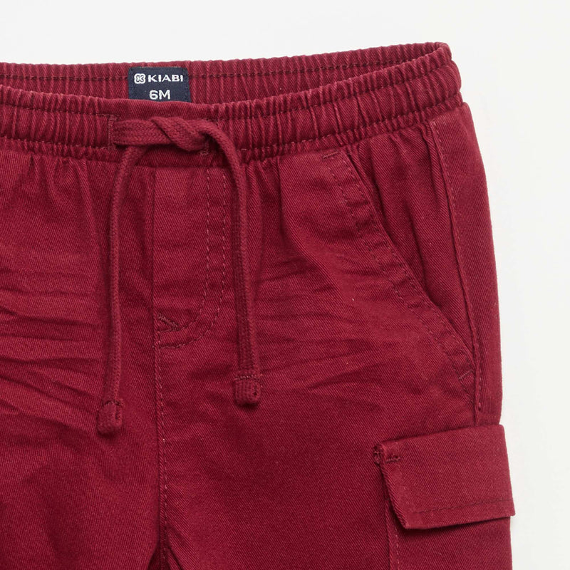 Pantalon jogger en twill avec poches à rabat