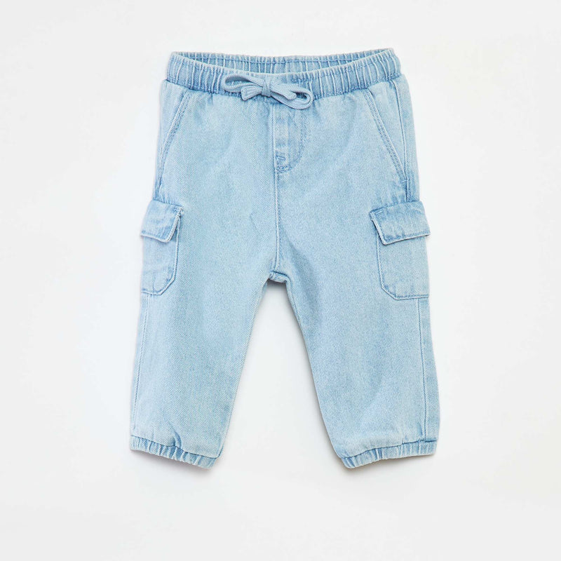 Pantalon jogging en denim avec poches
