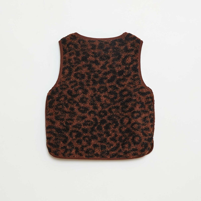 Veste effet moutonnée sans manches