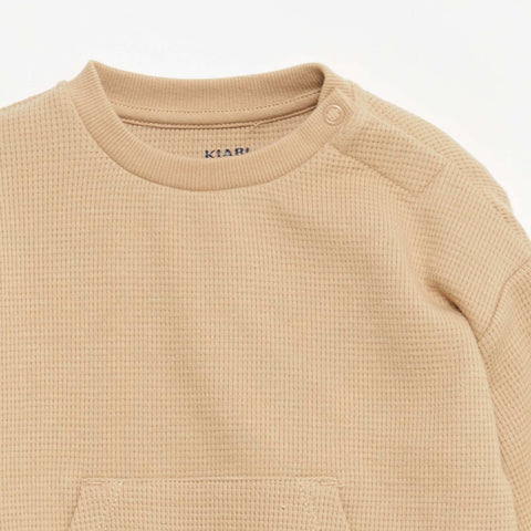 Ensemble sweat + pantalon en matière nid d'abeilles - 2 pièces