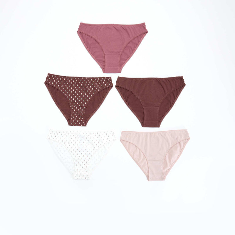 Lot de 5 culottes - unies et imprimées