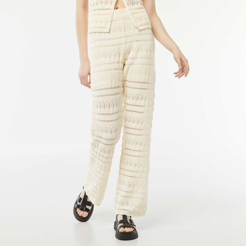 Pantalon large en crochet